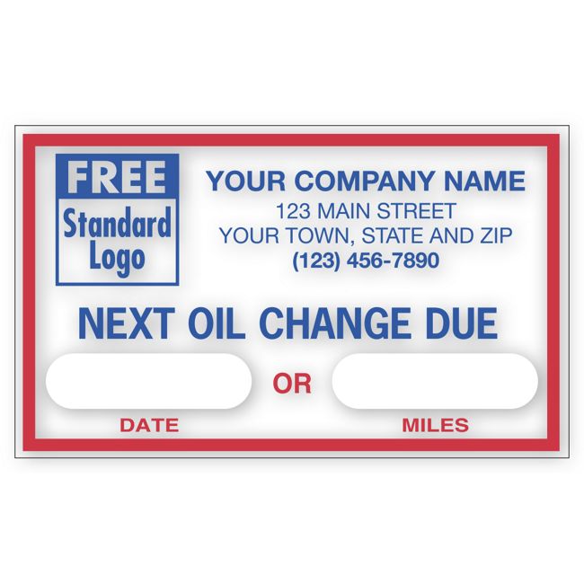 1690C Static Cling Windshield Labels...