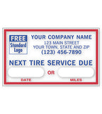 1690E Next Tire Service Static Cling Windshield Labels 2 1/2 x 1 1/2"
