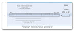 170CC Compact General Disbursement Center Check Carbon 3 1/4 x 8 1/4"