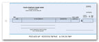 170NC Compact Cash Disbursement Center Check 3 1/4 x 8 1/4"
