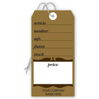 178 Furniture Price Tags Brown Colonial Design Large 3 1/8 x 6 1/4"