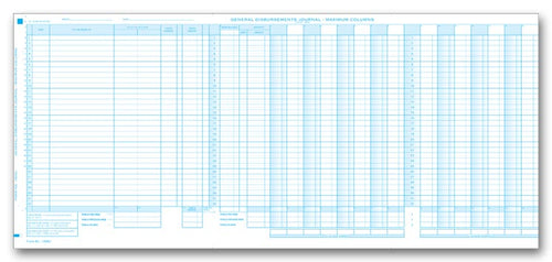 190NJ General Disbursement Journal 24 1/2 x 11"