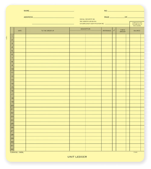 190NL General Disbursement Ledger 9 1/2 x 10 3/4"