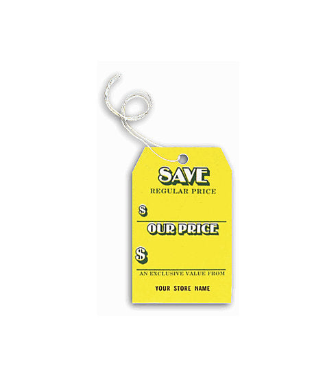 192 Save Tags Stock Yellow...