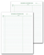 20001 Supplemental & Treatment Notes No Hole Punch 8 1/2 x 11"