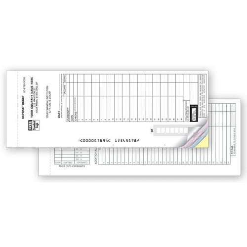 200034 Deposit Tickets Loose sets Maximum Entry 8 7/8 x 3 3/8"