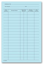 20084 Dental Treatment Schedules 5 1/2 x 8 1/2"