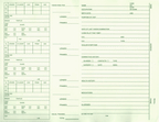 20606 Optometry Vision Exam Analysis Records 2 Sided 7 3/4 x 10"