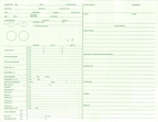 20606 Optometry Vision Exam Analysis Records 2 Sided 7 3/4 x 10"