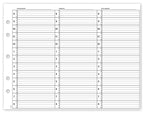 20930 Appt Bk Refill Pages 15 Min 8am-8:45pm 8 1/2 x 11"