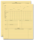 20967 Vet Animal History Exam Records Two Sided Card File Fold 8 x 9 1/2"