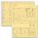20974 Optometry Exam Record Form Letter Style Two-Sided Buff 8 1/4 x 10 3/4"