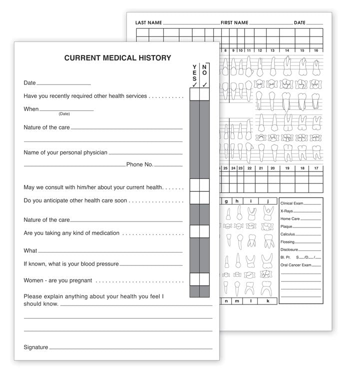 21010 Dental Recall Exam Record...