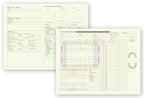 21018 Dental Pedodontic Exam Records Green Ledger 11 x 8 1/2"