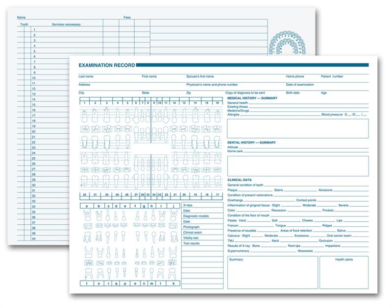 21019 Dental Exam Record Anatomic...