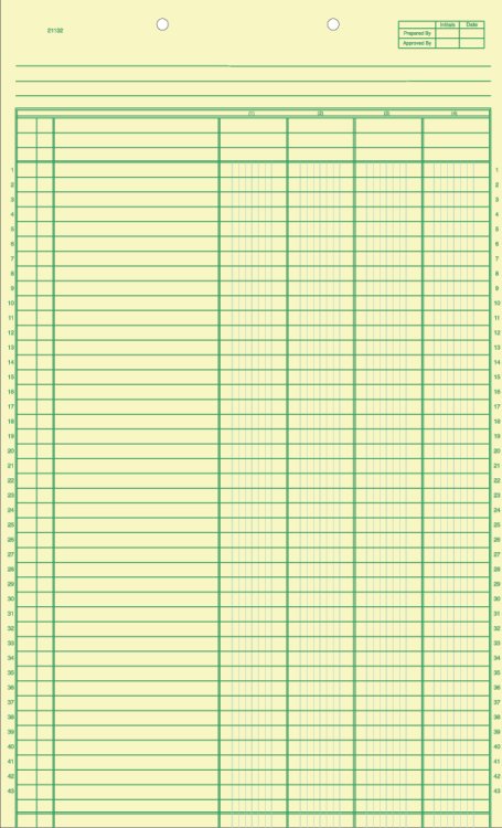 21127 Columnar Work Sheets 8...