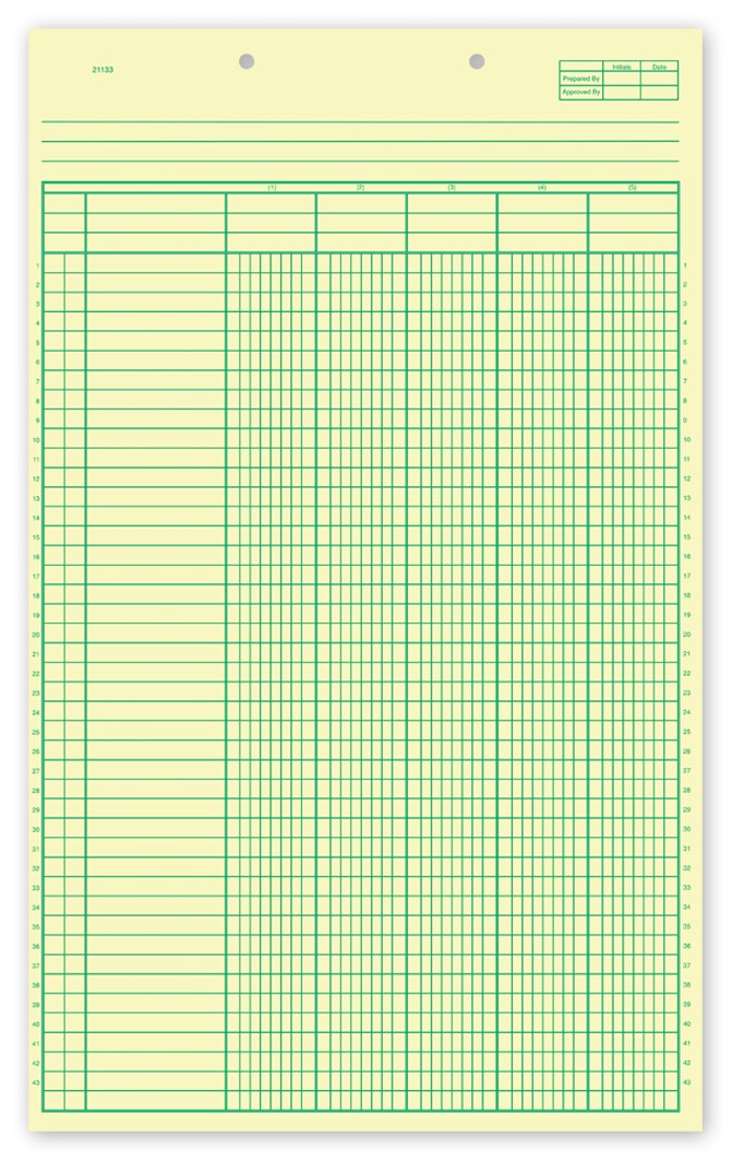 21127 Columnar Work Sheets 8...