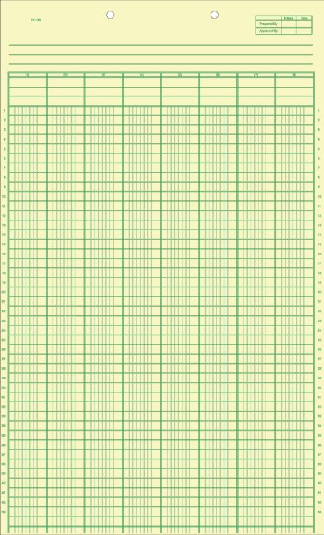 21127 Columnar Work Sheets 8...