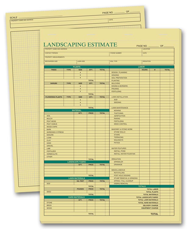 223 Landscape Estimate Form 8...