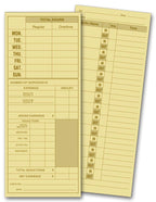 224 Daily Job Time Card 3 1/2 x 8 1/2"
