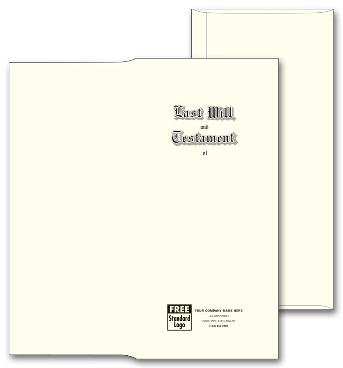 22955 Engraved Will Envelopes 4...