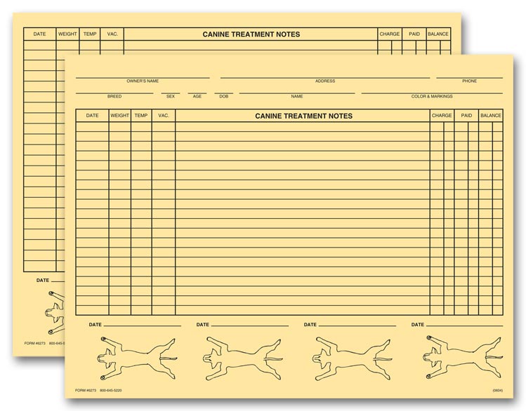 22997 Veterinary Exam Records Canine...