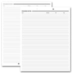 24066 Progress Notes Two Hole Punch White Ledger 8 1/2 x 11"
