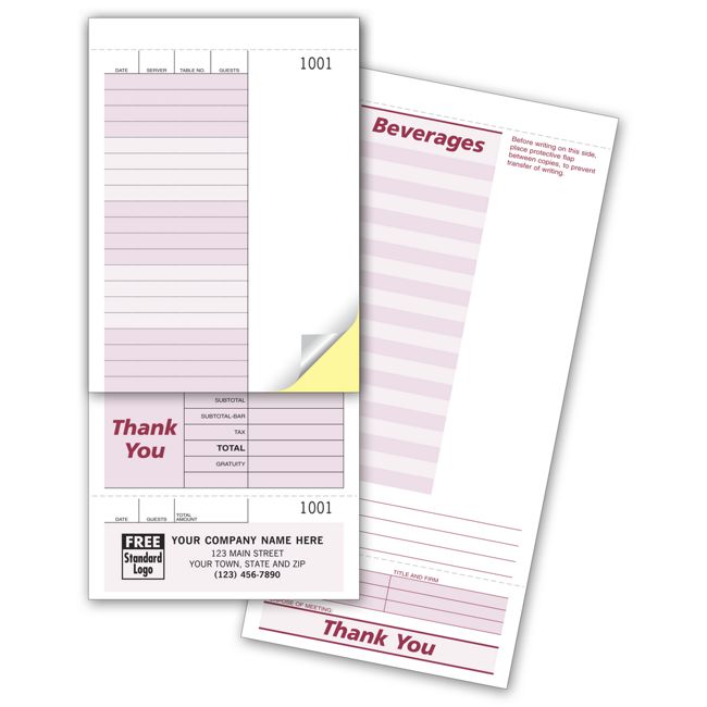 2506 Guest Checks Sets 4...