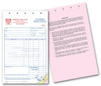 2518 Carpet Cleaning Contract Work Orders 5 2/3 x 8 1/2"