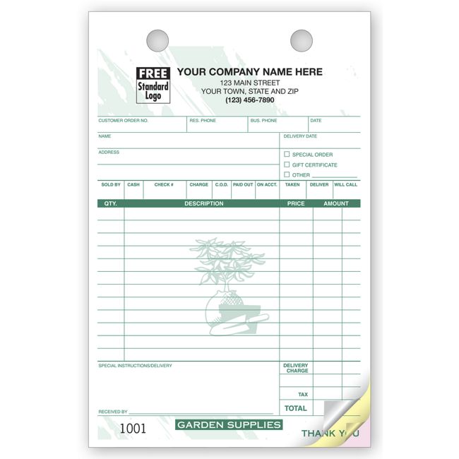 2519T Garden Supply Register Forms...