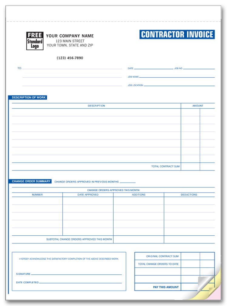 253 Contractor Invoices Classic 8...