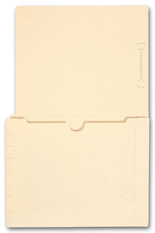 25551 End Tab Full Pocket Manila Folder 11 pt No Fastener 9 1/2 x 12 1/4"