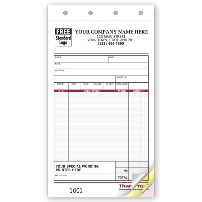 2590 Sales Slips Image with...