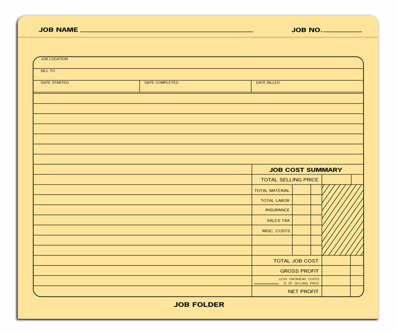 278 Manila Folder Job Folder...