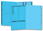 286B Real Estate Folder Left Panel List Legal Size Blue 14 3/4 x 9 3/4"