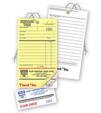 306 Repair Tags Invoice w Detachable Claim Check 3 1/8 x 5 1/2"
