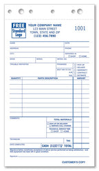 308 Service Orders Compact Carbonless 4 1/4 x 7"