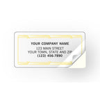 324 Advertising Labels with Gold Foil Border Poly Film 1 3/4 x 7/8"