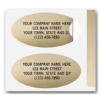 337 Advertising Labels Padded Paper Gold Foil Oval 1 1/2 x 3/4"