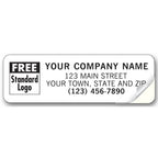 342 Advertising Labels Padded Transparent Poly 2 3/4 x 7/8"
