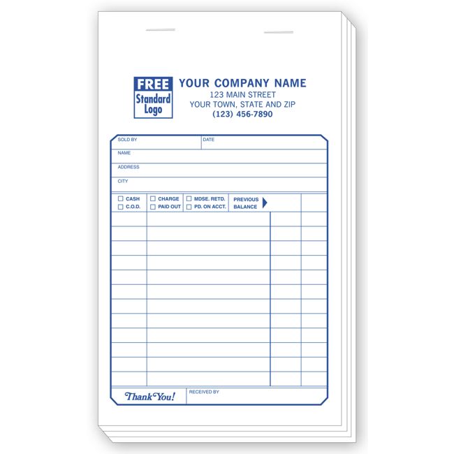 350 Sales Slips Classic Padded...
