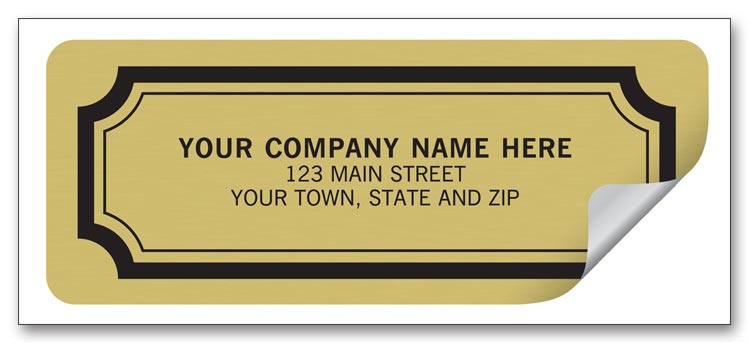 354 Advertising Labels Embossed Gold...