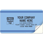 374 Large Service Labels Padded Blue with Blue Stripes 5 x 2 3/4"