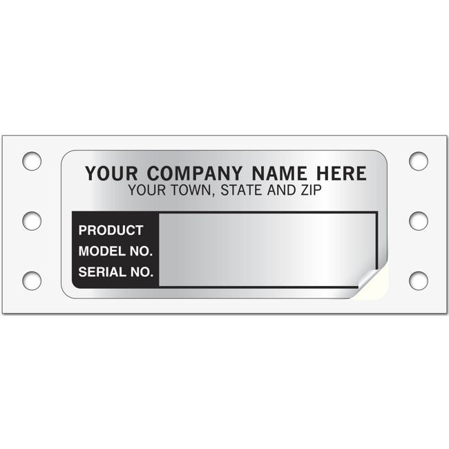 376 Model/Serial Number Labels Continuous...