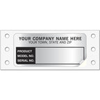 376 Model/Serial Number Labels Continuous Aluminum Foil 2 3/4 x 1 1/4"