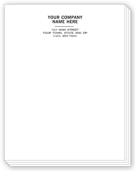 3826 Personalized Notepads Letterhead Format...