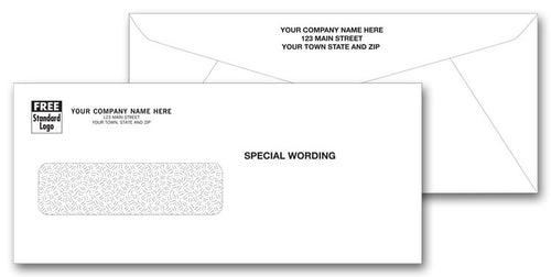39004 Single Window Confidential Envelope 3 7/8 x 8 7/8"