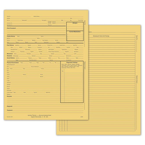 4011 General Practice Record Without Accounts 8 1/4 x 10 3/4"