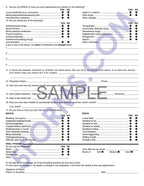 4046V Dental Health History Questionnaires 2 Sided 2 Hole Punch 8 1/2 x 11"