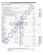 4046V Dental Health History Questionnaires 2 Sided 2 Hole Punch 8 1/2 x 11"